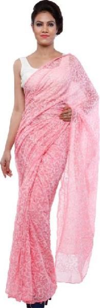 Georgette Embroidered Saree 03