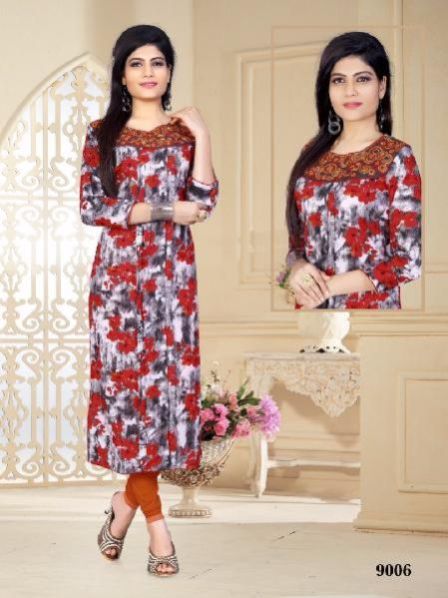 9006 Printed Cotton Kurti