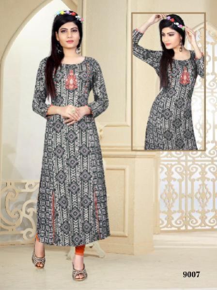 9007 Printed Cotton Kurti