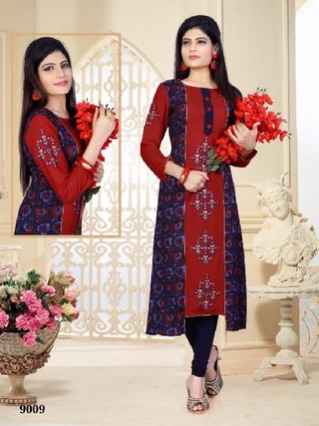 9009 Printed Cotton Kurti