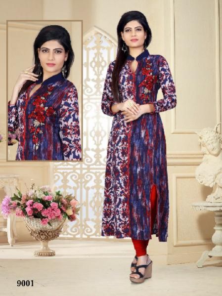 9001 Printed Cotton Kurti