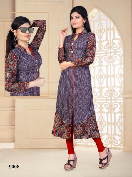9008 Printed Cotton Kurti