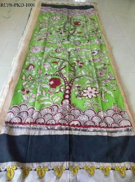 Pen Kalamkari Cotton Dupatta (RCPS-PKD-1006)