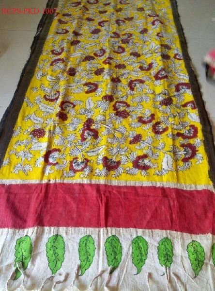 Pen Kalamkari Cotton Dupatta (RCPS-PKD-1007)
