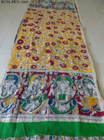 Pen Kalamkari Cotton Dupatta (RCPS-PKD-1008)