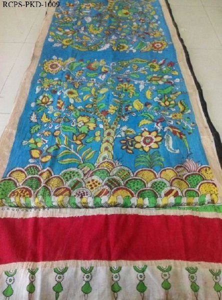Pen Kalamkari Cotton Dupatta (RCPS-PKD-1009)