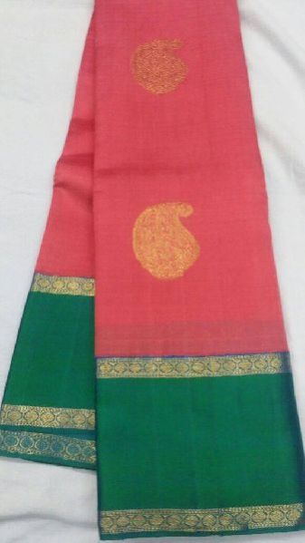 Pure Kanjeevaram Zari Silk And Organza Saree 02