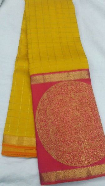 Pure Kanjeevaram Zari Silk And Organza Saree 06