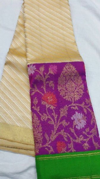 Pure Kanjeevaram Zari Silk And Organza Saree 14
