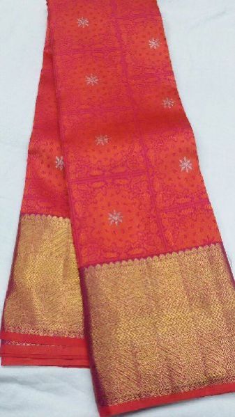 Pure Kanjeevaram Zari Silk And Organza Saree 17