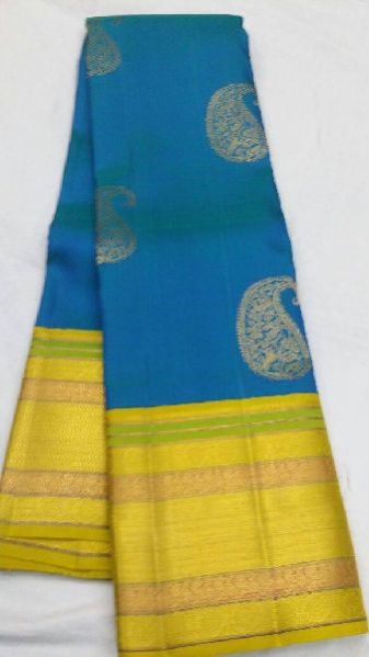 Pure Kanjeevaram Zari Silk And Organza Saree 19