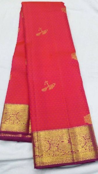 Pure Kanjeevaram Zari Silk And Organza Saree 20