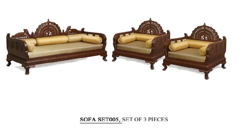 Wooden Carving Sofa Set 06