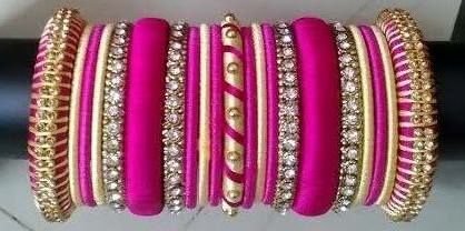 Silk Thread Bangle Set 02
