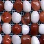 White & Carnelian Red Tumbled Mosiac Tiles