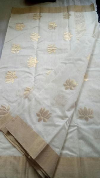 Lotus Booti Work Saree 01