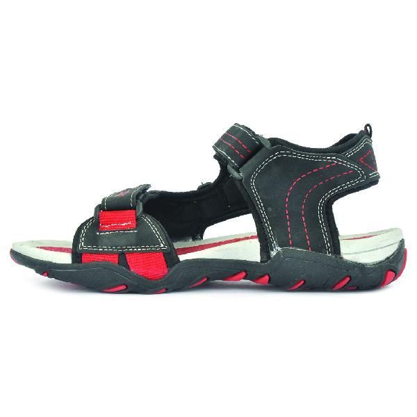 SDZ 102 Mens Black & Red Sandals 01