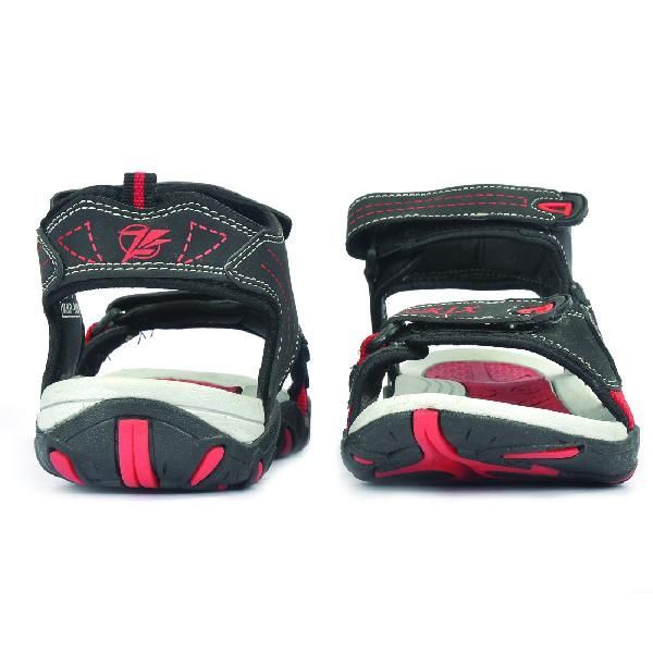 SDZ 102 Mens Black & Red Sandals 02