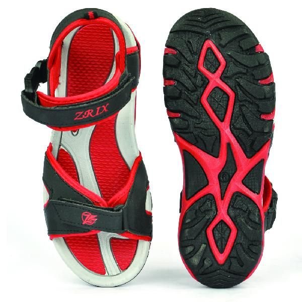 SDZ 116 Mens Black & Red Sandals 04