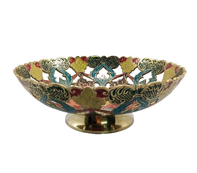 Red Brass Fruit Bowl