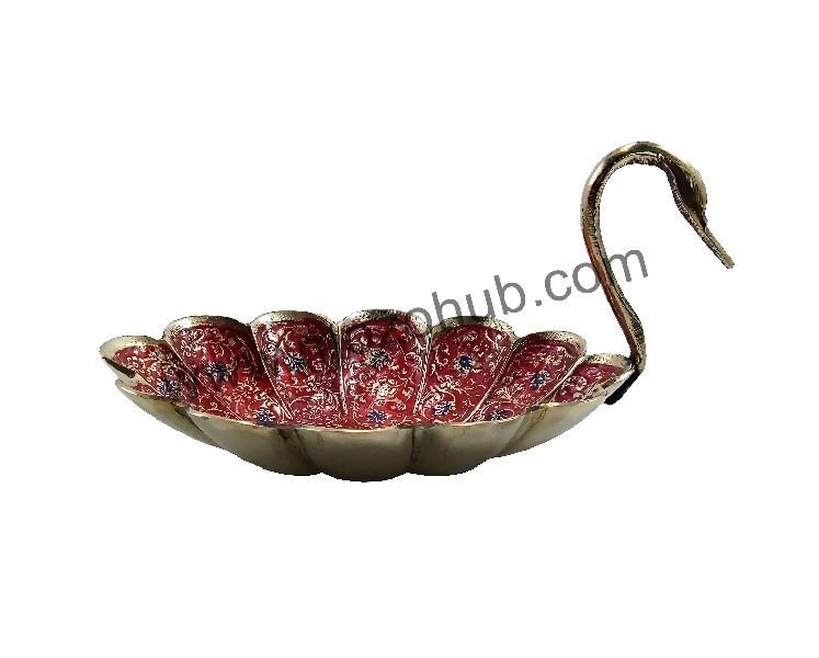 Red Metallic Decorative Bowl
