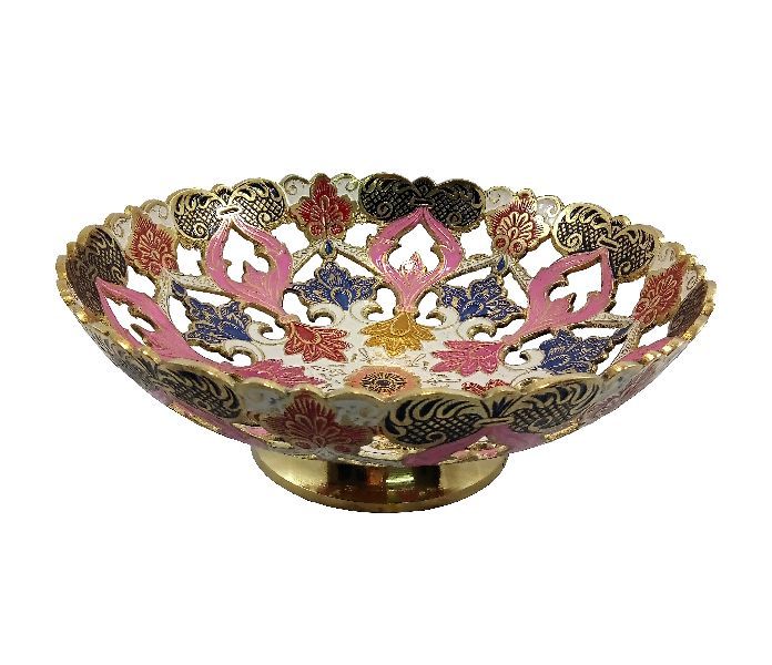 White Brass Fruit Bowl