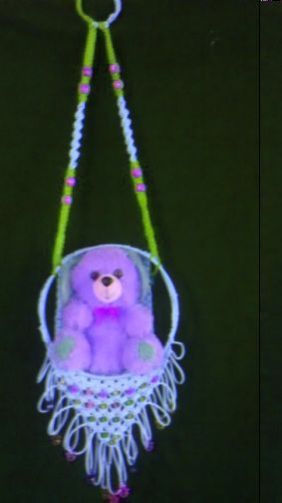 Handmade Decorative Macrame Teddy Jhula 01