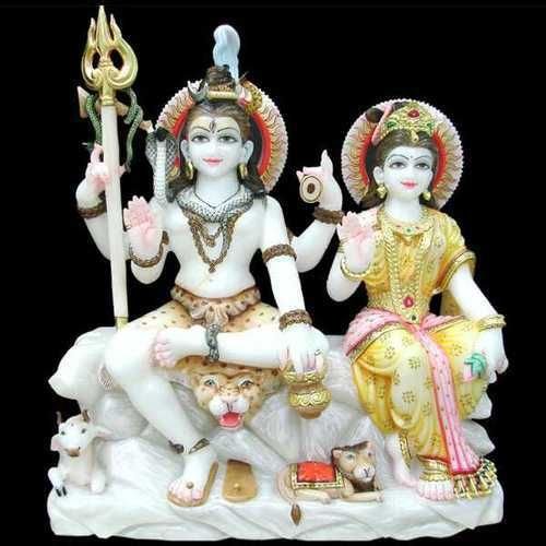 Marble Gauri Shankar Statue 01