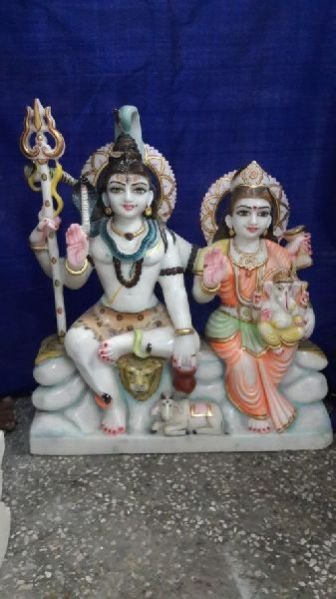Marble Gauri Shankar Statue 04