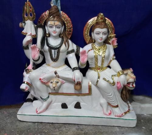 Marble Gauri Shankar Statue 06