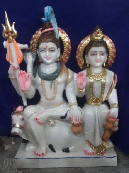 Marble Gauri Shankar Statue 07