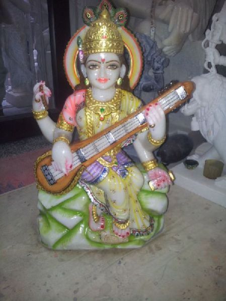 Marble Saraswati Statue 02