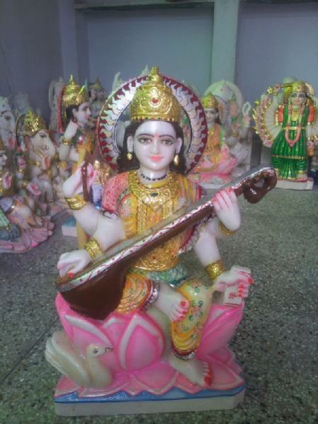Marble Saraswati Statue 03