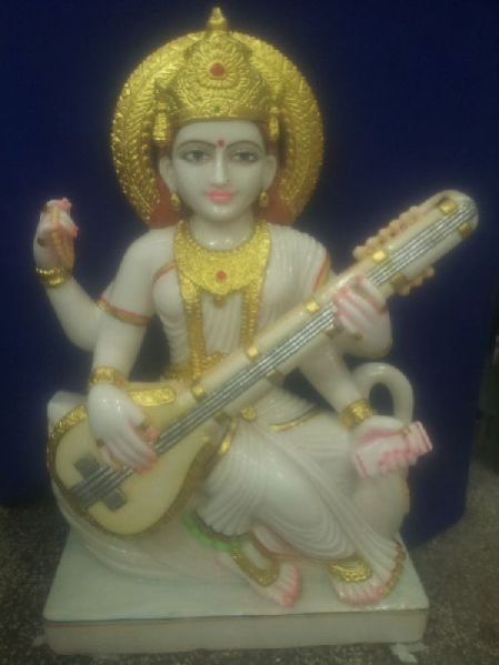 Marble Saraswati Statue 05