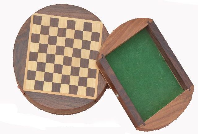 Round Wooden Chess Board