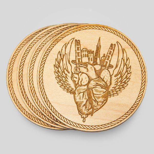 Wooden Tea Coaster 14