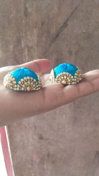Silk Thread Earrings 01