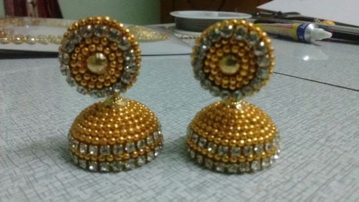 Silk Thread Earrings 03