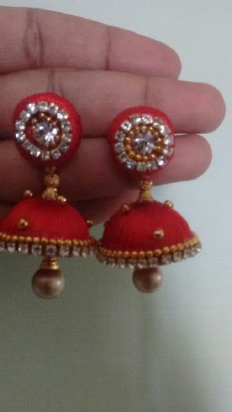 Silk Thread Earrings 05