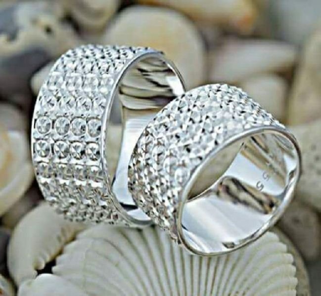 Silver Couple Ledger Cutting  Ring 03