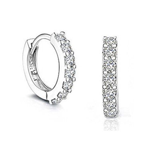 Silver Ladies CZ Bali Earring 02