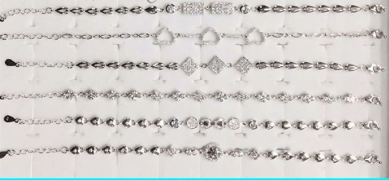 Silver Ladies CZ Bracelet 11