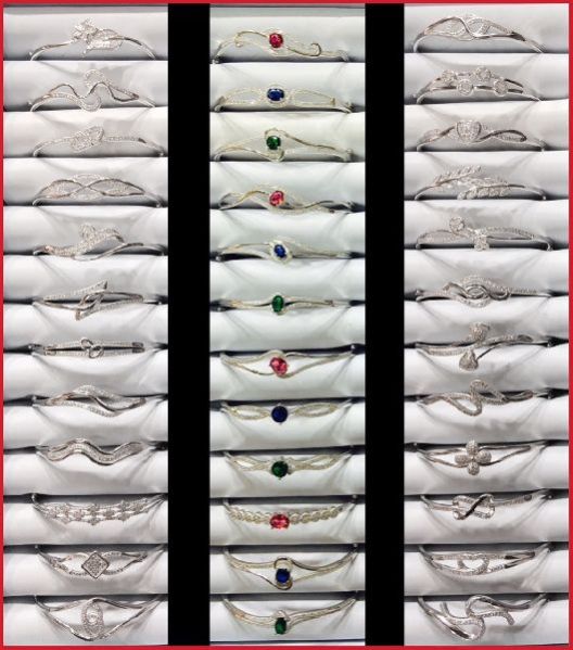 Silver Ladies CZ Bracelet 18