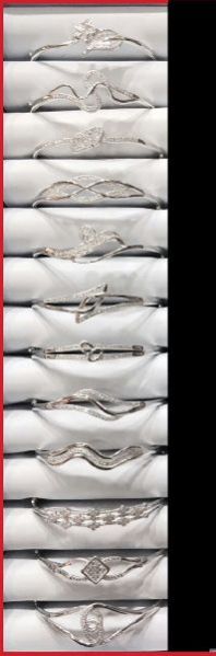 Silver Ladies CZ Bracelet 19