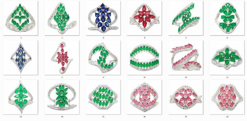 Silver Ladies CZ Fancy Ring 03