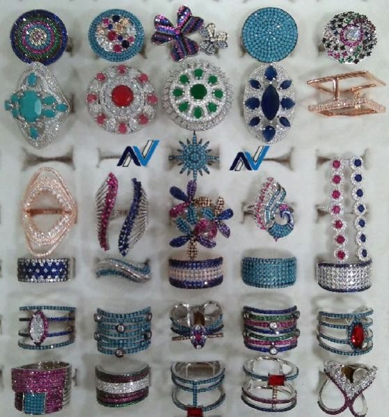 Silver Ladies CZ Fancy Ring 08