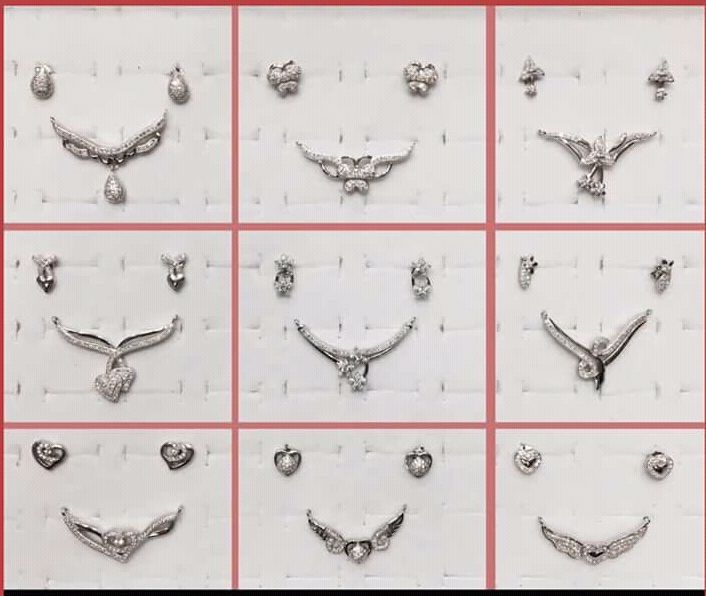 Silver Ladies CZ Mangalsutra Set 02