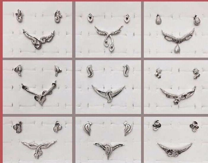 Silver Ladies CZ Mangalsutra Set 05