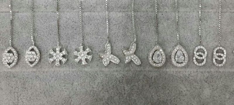 Silver Ladies CZ Sui Dhaga Earring 07