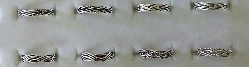 Silver Ladies Oxidised Toe Ring 01